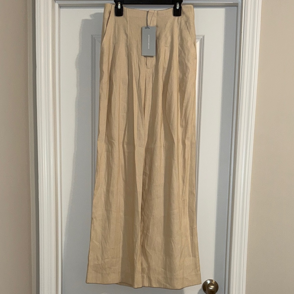 ANTONIO MELANI Melinda Linen Wide Leg Pants